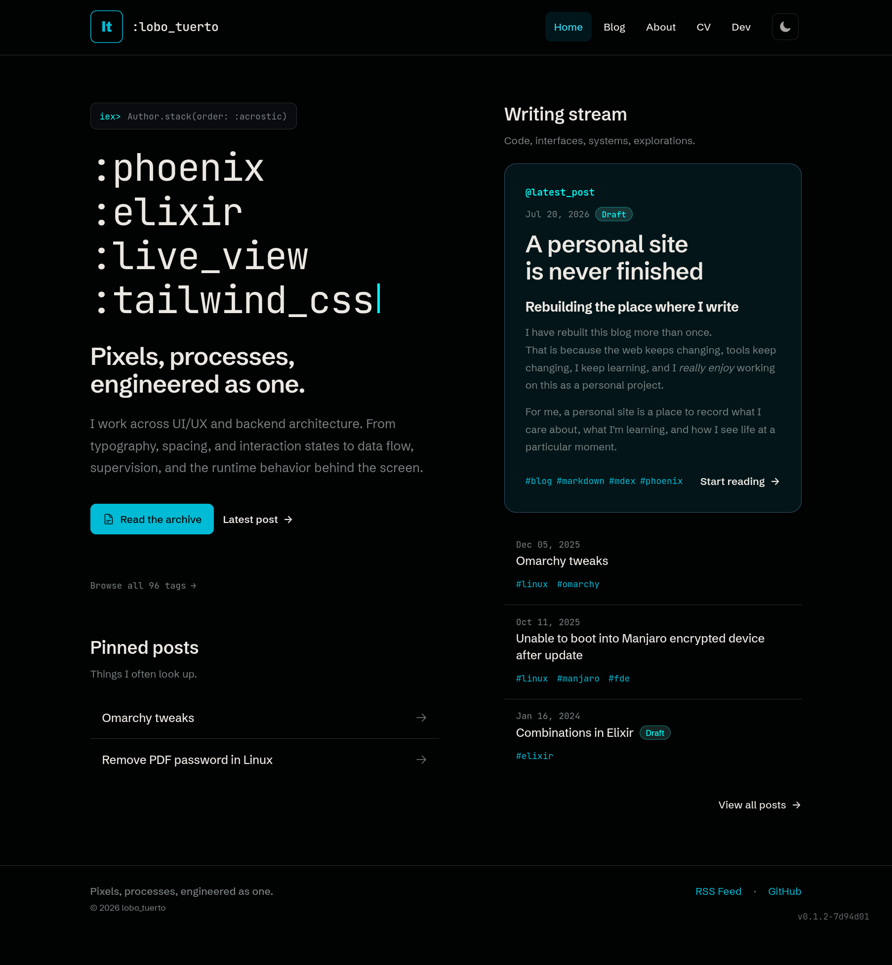 Current site dark theme