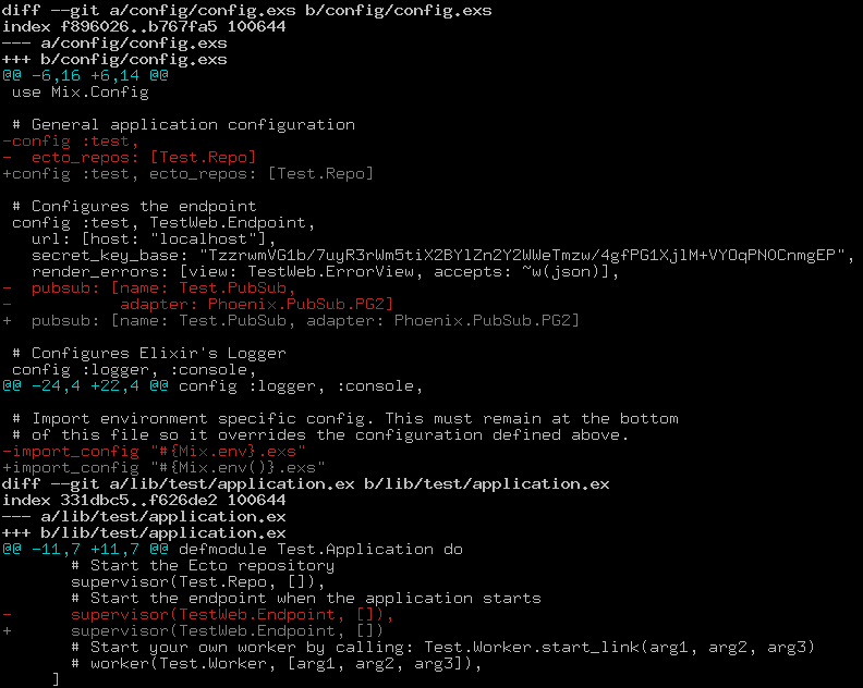 Default diff colors