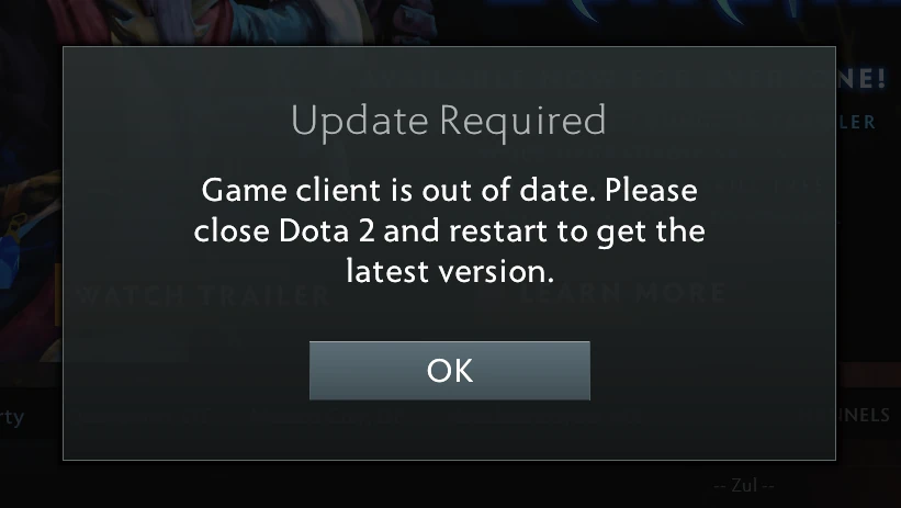 Game client is out of date
