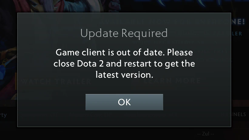 Dota 2: Game client is out of date issue · lobo_tuerto's notes